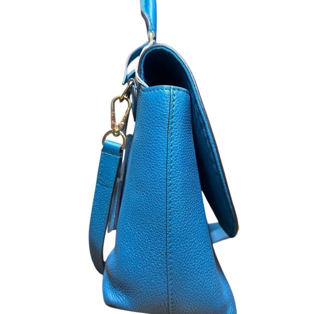 LOUIS VUITTON Blue Canard Taurillon Pebbled Leather Volta 2way Handbag Messenger - Picture 4 of 15